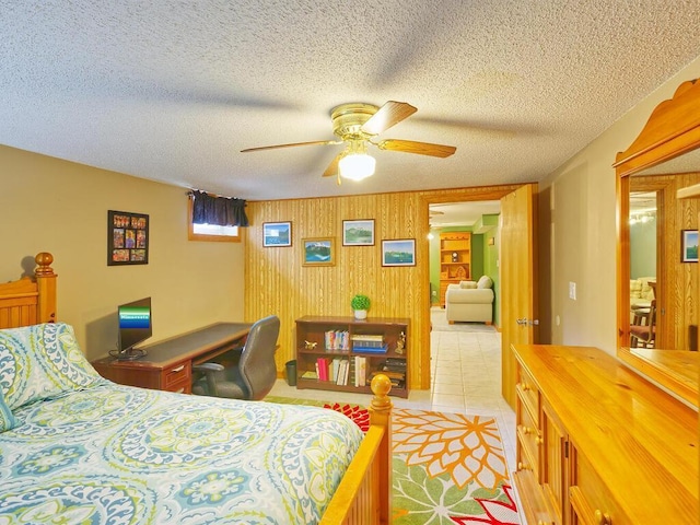 638 Shady Creek Cir, Winsted, MN 55395 - bedroom featuring light tile patterned floors and a textured ceiling