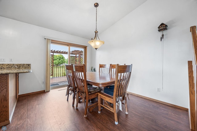 3306 26th Ave S, Fargo, ND 58103 - dining area featuring dark wood-style floors and lofted ceiling
