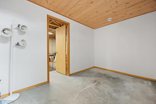 3306 26th Ave S, Fargo, ND 58103 - spare room with wooden ceiling and concrete floors