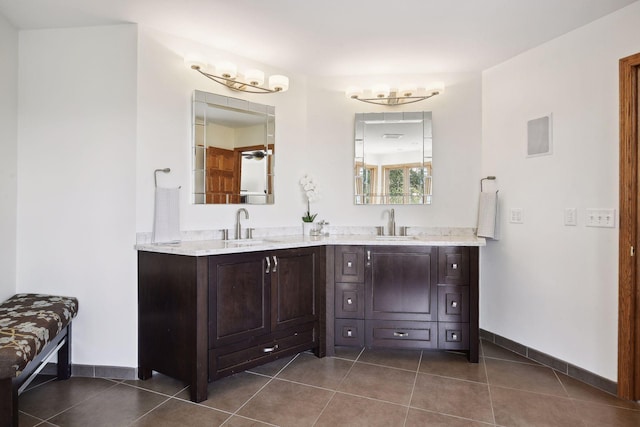 10481 Bluff Rd, Eden Prairie, MN 55347 - full bathroom featuring double vanity and tile patterned floors