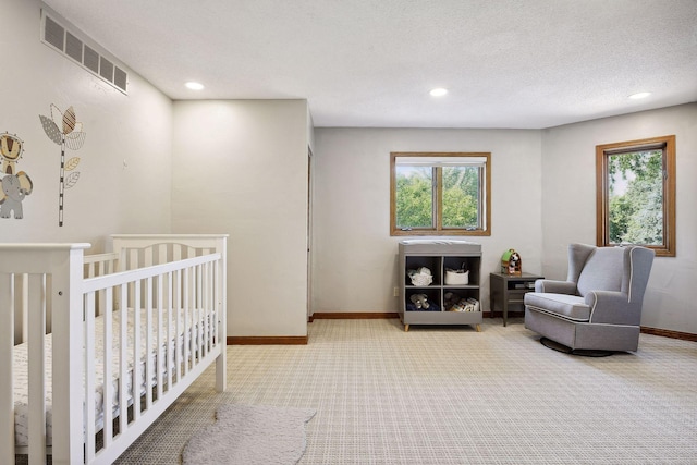 10481 Bluff Rd, Eden Prairie, MN 55347 - bedroom with multiple windows, carpet floors, recessed lighting, and a crib