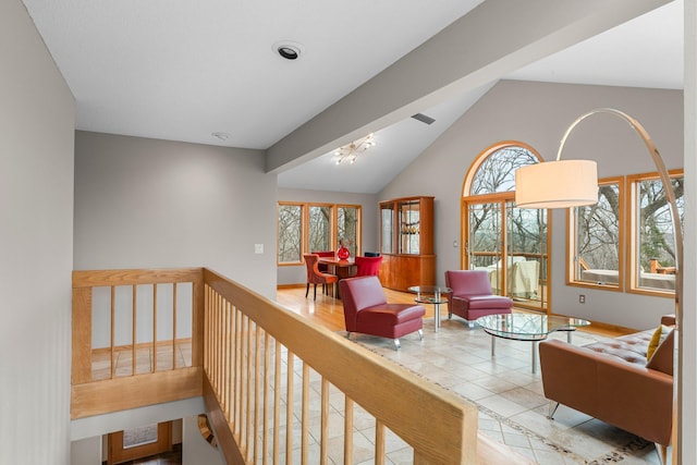 8440 Delaney Ct, Inver Grove Heights, MN 55076 - living area with vaulted ceiling and baseboards