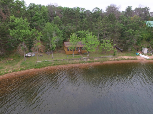 3777 Deer Lake Dr, Danbury, WI 54830 - water view with a forest