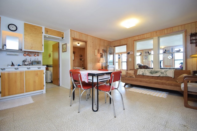 3777 Deer Lake Dr, Danbury, WI 54830 - dining room with wooden walls