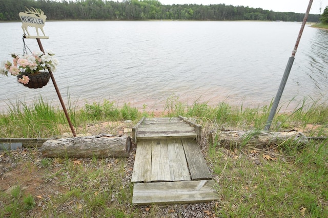 3777 Deer Lake Dr, Danbury, WI 54830 - water view with a forest