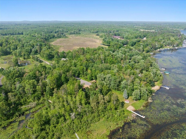 15473 Wilderness Trl, Crosslake, MN 56442 - aerial view of property and surrounding area with a heavily wooded area and a nearby body of water