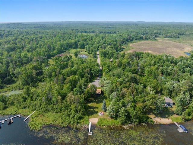 15473 Wilderness Trl, Crosslake, MN 56442 - aerial view of property's location with a heavily wooded area and a nearby body of water
