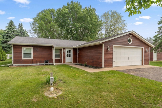 9351 Ermine Blvd NW, Ramsey, MN 55303 - ranch-style home featuring an attached garage, a front lawn, and asphalt driveway