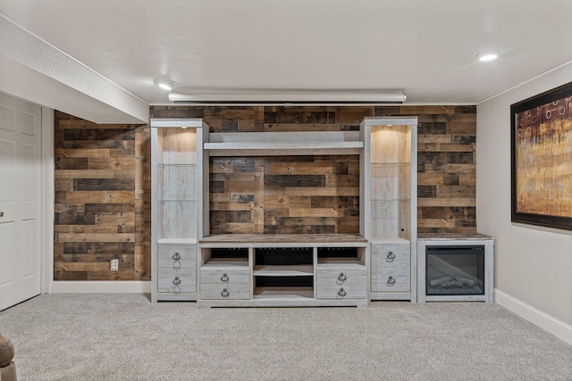 2101 6th Ave NE, Austin, MN 55912 - detailed view of carpet flooring, wooden walls, and baseboards