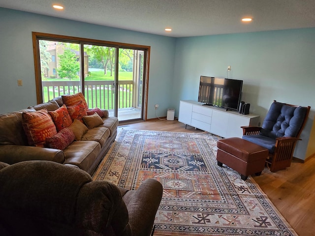 1924 Greenfield Ln SW Unit 201, Rochester, MN 55902 - living room featuring light wood finished floors, recessed lighting, and baseboards