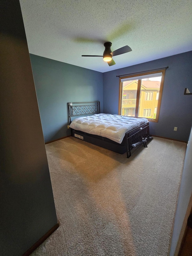 1924 Greenfield Ln SW Unit 201, Rochester, MN 55902 - carpeted bedroom featuring a textured ceiling and ceiling fan