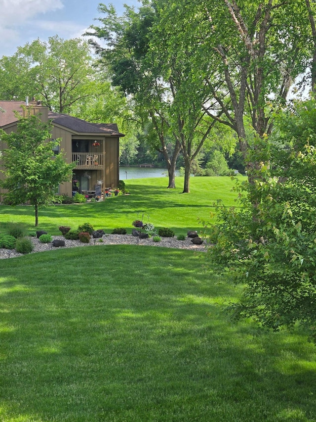 1924 Greenfield Ln SW Unit 201, Rochester, MN 55902 - view of green lawn featuring a water view