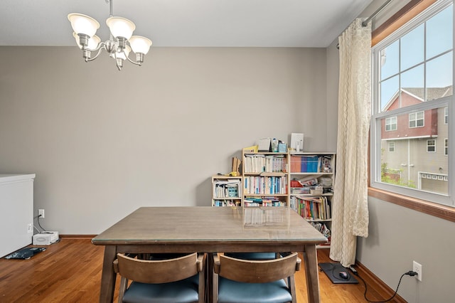 1949 Commonwealth Blvd Unit 2, Chanhassen, MN 55317 - dining area with a chandelier and wood finished floors