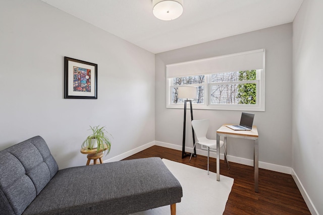 4450 Forest Lake Lndg, Orono, MN 55364 - sitting room with dark wood-style floors and baseboards