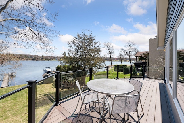 4450 Forest Lake Lndg, Orono, MN 55364 - deck with a water view