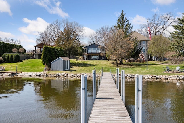 4450 Forest Lake Lndg, Orono, MN 55364 - dock with a water view and a lawn
