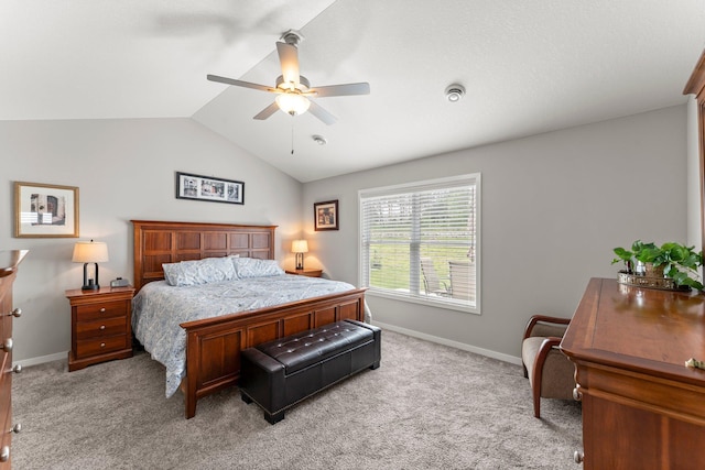 11164 184th Cir NW, Elk River, MN 55330 - bedroom with lofted ceiling, carpet, and a ceiling fan