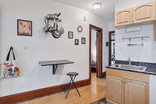 611 16th St Unit 4, Minneapolis, MN 55404 - kitchen featuring light brown cabinetry and light wood-style floors