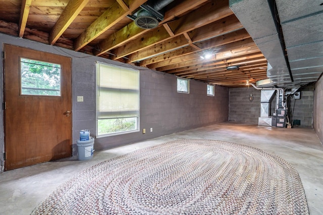 2814 Lakeview Dr, Fergus Falls, MN 56537 - basement with heating unit and plenty of natural light