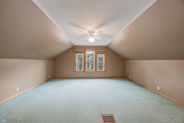 1023 12th St N, Fargo, ND 58102 - bonus room featuring carpet, a ceiling fan, and vaulted ceiling