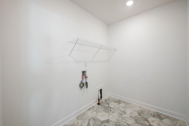 2508 Downing Ave, Shakopee, MN 55379 - laundry area with washer hookup, hookup for a gas dryer, recessed lighting, and baseboards
