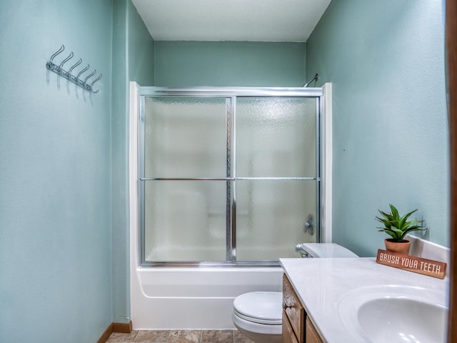 22152 Polaris Rd NW, Puposky, MN 56667 - bathroom with vanity and shower / bath combination with glass door