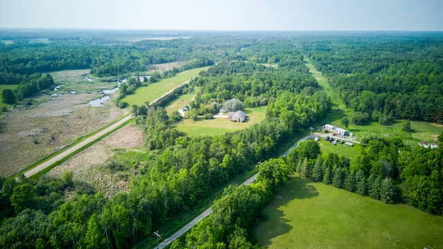 22152 Polaris Rd NW, Puposky, MN 56667 - aerial view of sparsely populated area featuring a heavily wooded area
