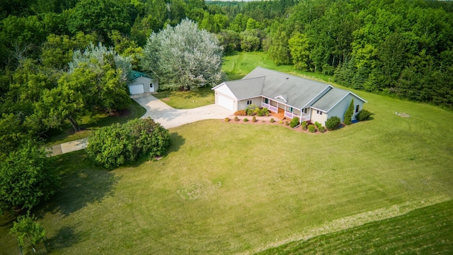 22152 Polaris Rd NW, Puposky, MN 56667 - aerial view of property and surrounding area with a forest