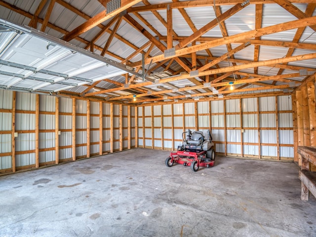 22152 Polaris Rd NW, Puposky, MN 56667 - garage with metal wall