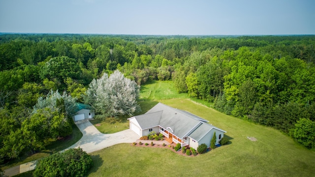 22152 Polaris Rd NW, Puposky, MN 56667 - aerial view of property and surrounding area featuring a heavily wooded area