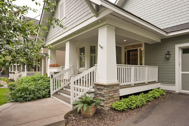 3543 Eben Way, Stillwater, MN 55082 - view of exterior entry featuring covered porch and roof with shingles
