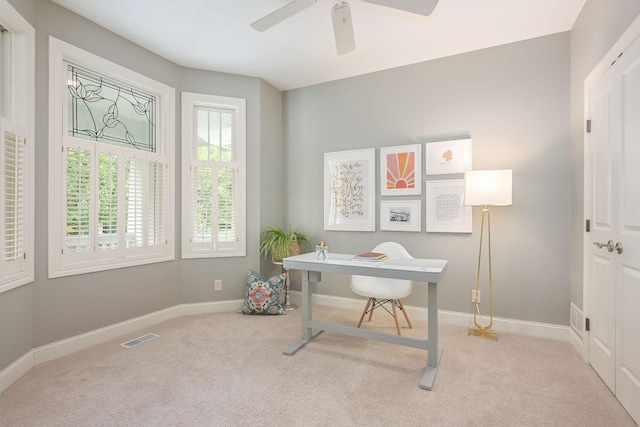3543 Eben Way, Stillwater, MN 55082 - office space with carpet flooring, a ceiling fan, and baseboards