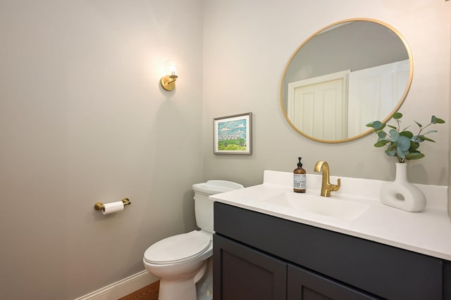 3543 Eben Way, Stillwater, MN 55082 - half bath featuring vanity, toilet, and baseboards