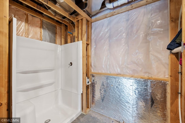 5261 Fenson Ct N, Hugo, MN 55038 - bathroom with a shower and concrete flooring