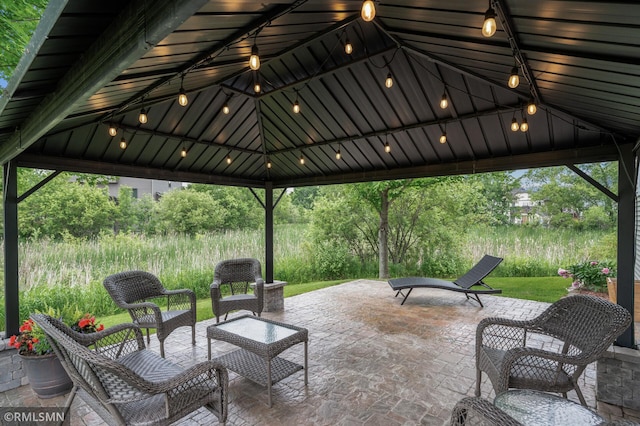 5261 Fenson Ct N, Hugo, MN 55038 - view of patio / terrace featuring a gazebo