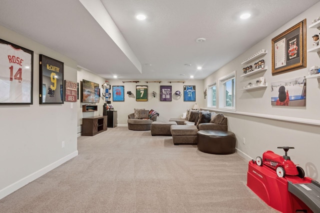 17552 57th St NE, Otsego, MN 55374 - carpeted living area featuring recessed lighting