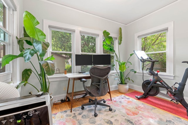 952 Goodrich Ave, Saint Paul, MN 55105 - office with crown molding and wood finished floors