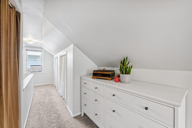 5605 Logan Ave S, Minneapolis, MN 55419 - hall with light carpet, lofted ceiling, and cooling unit