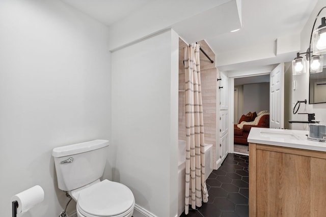 5605 Logan Ave S, Minneapolis, MN 55419 - full bath featuring vanity, shower / tub combo, and tile patterned floors