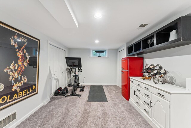 5605 Logan Ave S, Minneapolis, MN 55419 - workout area with carpet floors and recessed lighting