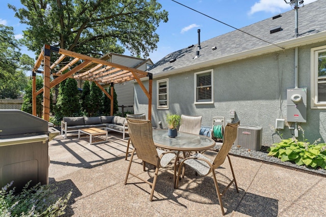 5605 Logan Ave S, Minneapolis, MN 55419 - view of patio / terrace with a pergola, an outdoor hangout area, area for grilling, and outdoor dining area