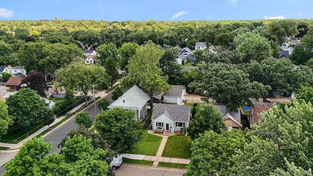 5605 Logan Ave S, Minneapolis, MN 55419 - aerial perspective of suburban area featuring a heavily wooded area