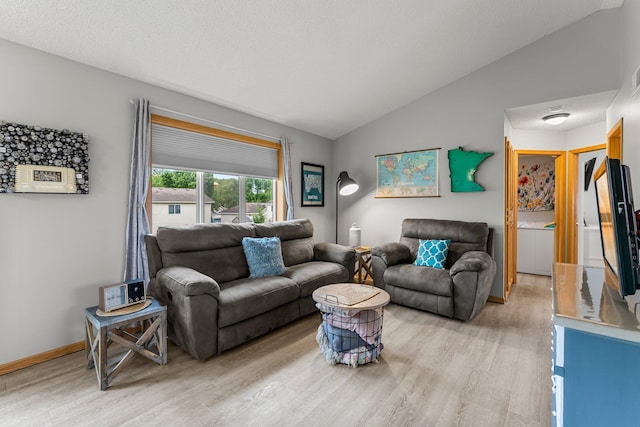 920 Lincoln Ct S, Cambridge, MN 55008 - living area with vaulted ceiling and light wood-style floors