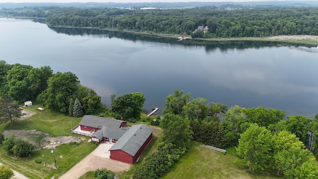 35163 Rose Lake Dr, Frazee, MN 56544 - view of subject property with a heavily wooded area and a nearby body of water