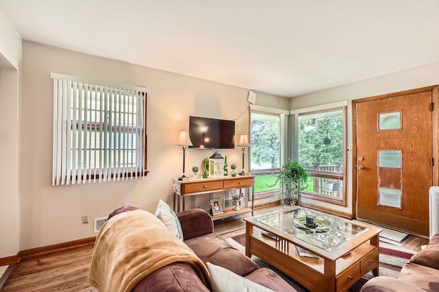 2226 S Ave E, North Saint Paul, MN 55109 - living room with wood finished floors and baseboards