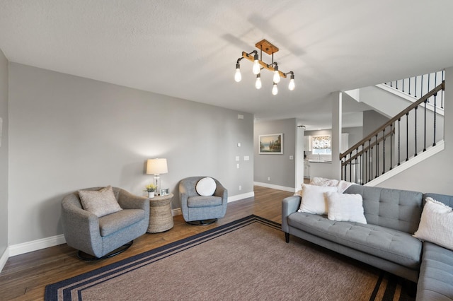 12864 Fondant Trl N, Hugo, MN 55038 - living area featuring wood finished floors and stairway