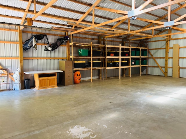 6189 Woods Bay Dr NE, Outing, MN 56662 - garage with metal wall