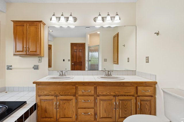 6233 Fernbrook Ln N, Maple Grove, MN 55311 - full bathroom featuring double vanity, a stall shower, and a garden tub