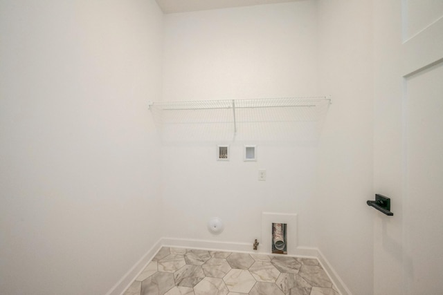 14526 111th Ave E, Dayton, MN 55369 - laundry room featuring gas dryer hookup, washer hookup, and baseboards