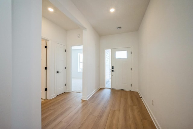14526 111th Ave E, Dayton, MN 55369 - entrance foyer with light wood-type flooring, baseboards, and recessed lighting